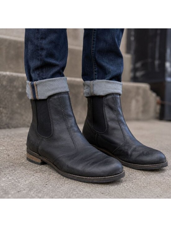 Kodiak Black Leather Chelsea Boots Men’s Pull-On Ankle Work Boots 10 main image 4